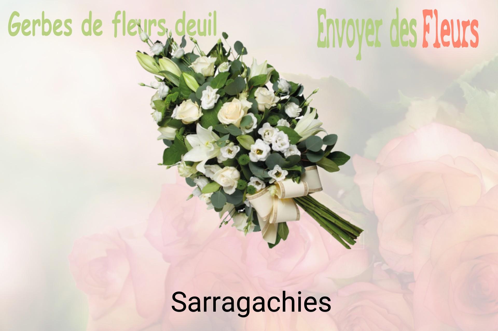 Gerbe de fleurs de deuil livrée à Sarragachies